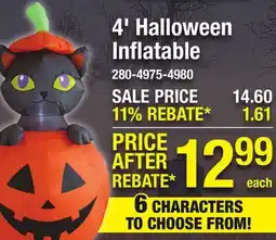Menards 4' Halloween Inflatable offer