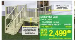 Menards Samantha Deck offer