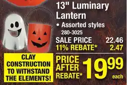 Menards 13 Luminary Lantern offer