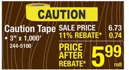 Menards Caution Tape offer