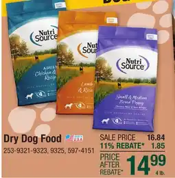 Menards Dry Dog Food offer