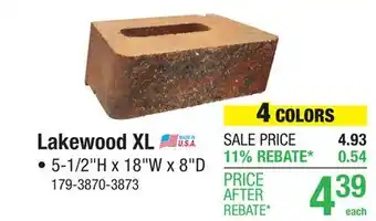 Menards Lakewood XL offer