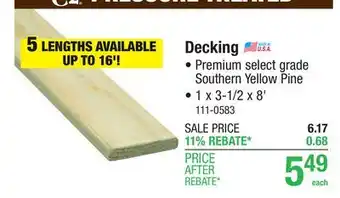 Menards Decking Pressure Treated offer