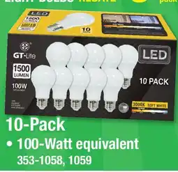 Menards 10-Pack General Purpose LED Light Bulbs offer