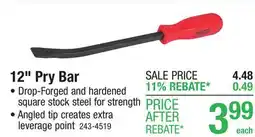 Menards 12 Pry Bar offer