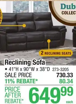 Menards Reclining Sofa offer