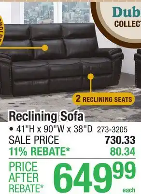Menards Reclining Sofa offer