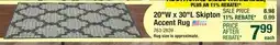 Menards 20W x 30L Skipton Accent Rug offer