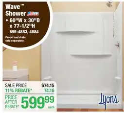 Menards WaveWave Shower offer
