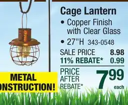 Menards Cage Lantern offer