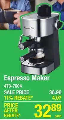 Menards Espresso Maker offer