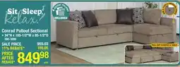 Menards Conrad Pullout Sectional offer