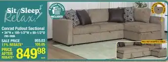Menards Conrad Pullout Sectional offer