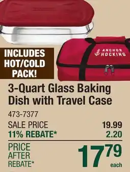 Menards 3-Quart Glass Baking Dish with Travel Case offer