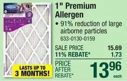 Menards 1 Premium Allergen offer