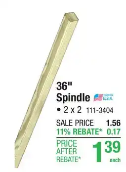 Menards 36 Spindle Pressure Treated offer