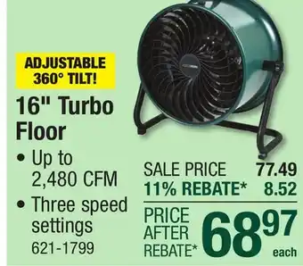 Menards 16 Turbo Floor offer