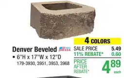 Menards Denver Beveled offer