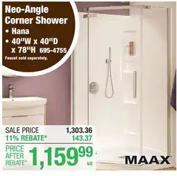 Menards Neo-Neo-Angle Angle Corner Shower offer