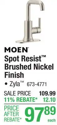 Menards Spot Resist Brushed Nickel Finish offer