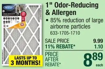 Menards 1 Odor-Reducing & Allergen offer