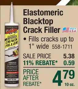 Menards Elastomeric Blacktop Crack Filler offer