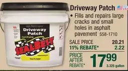 Menards Driveway Patch offer