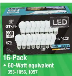 Menards 16-Pack General Purpose LED Light Bulbs offer