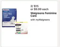 Walgreens Walgreens Feminine Care offer