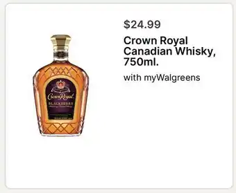 Walgreens Crown Royal Canadian Whisky, 750ml offer