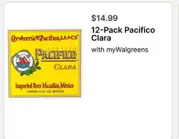 Walgreens 12-Pack Pacifico Clara offer