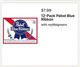 Walgreens 12 - Pack Pabst Blue Ribbon offer