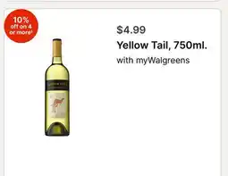 Walgreens Yellow Tail, 750ml offer