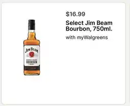Walgreens Select Jim Beam Bourbon, 750ml offer