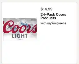 Walgreens 24-Pack Coors Products offer