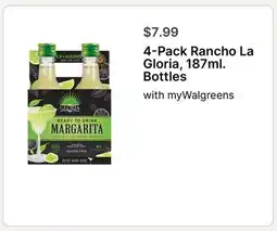 Walgreens 4-Pack Rancho La Gloria, 187ml. Bottles offer