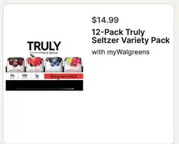 Walgreens Truly Seltzer Variety Pack offer