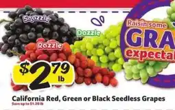 Winn Dixie California Red, Green or Black Seedless Grapes offer
