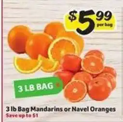 Winn Dixie 3 lb Bag Mandarins or Navel Oranges offer