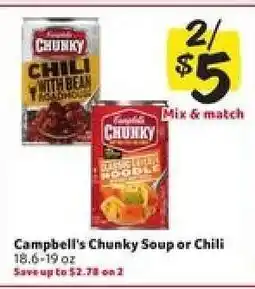 Winn Dixie Campbell's Chunky Soup or Chili offer