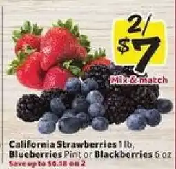 Winn Dixie California Strawberries, Blueberries, Blackberries offer