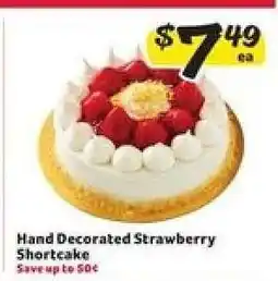 Winn Dixie Hand Decorated Strawberry Shortcake offer