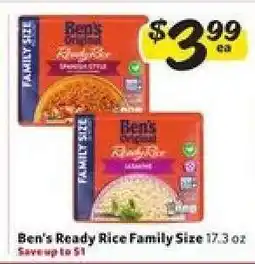 Winn Dixie Ben's Ready Rice Family Size offer