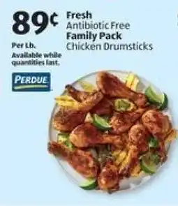Aldi Perdue Fresh Antibiotic Free Family Pack Chicken Drumsticks offer