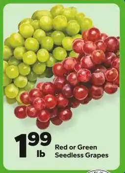 Save a Lot Red or Green Seedless Grapes offer