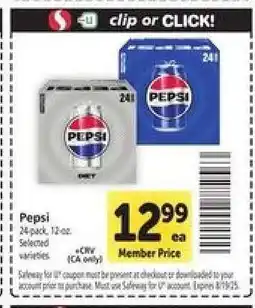 Safeway Pepsi offer