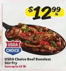 Winn Dixie USDA Choice Beef Boneless Stir Fry offer