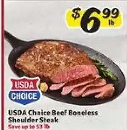 Winn Dixie USDA Choice Beef Boneless Shoulder Steak offer