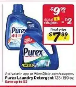 Winn Dixie Purex Laundry Detergent offer