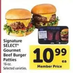 Safeway Signature SELECT Gourmet Beef Burger Patties offer